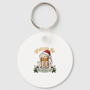 Chaveiro Caneca de Natal de Cerveja com Chapéu de Papai Noe