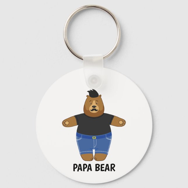Chaveiro Caneca Especial Dia dos Pais Urso Papa Bonito (Frente)