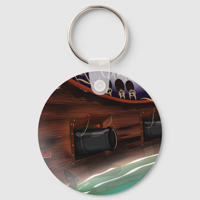 Chaveiro Canhão de Marinheiro de Madeira (Frente)