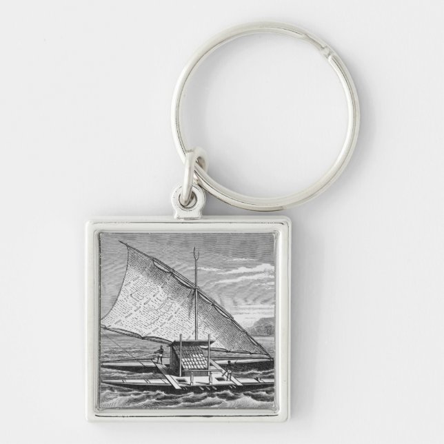 Chaveiro Canoa dobro do Fijian da história de (Frente)