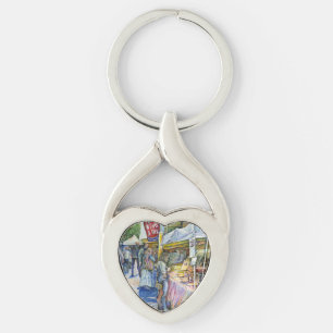 Chaveiro Canto de Fazenda de Porco Voador e Vinho um Pouco.