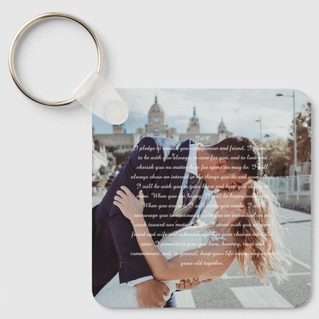 Chaveiro Canvas de Impressão de Vows Faux (Frente)