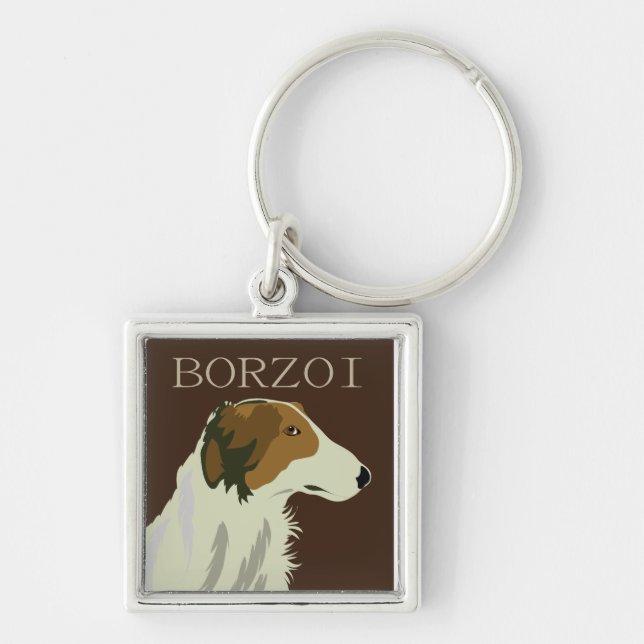 Chaveiro cão BORZOI (Frente)