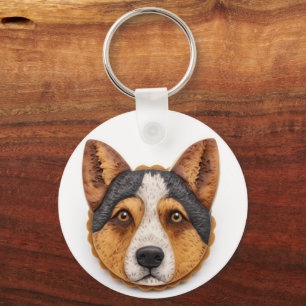 Chaveiro Cão Bovino Australiano Inspirado em 3D