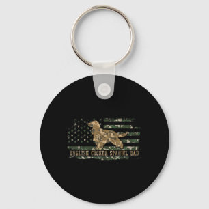 Chaveiro Cão de Caça Inglês Pai Camuflagem Bandeira America