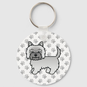 Chaveiro Cão de Cartoons de Cairn Terrier Cute