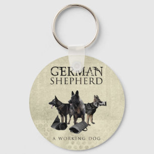 Chaveiro Cão de german shepherd de trabalho - GSD