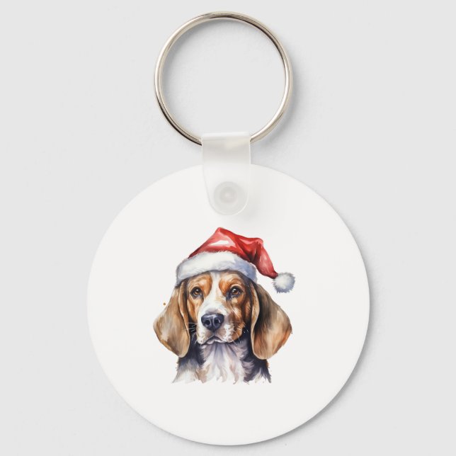 Chaveiro Cão de Natal da Beagle (Frente)