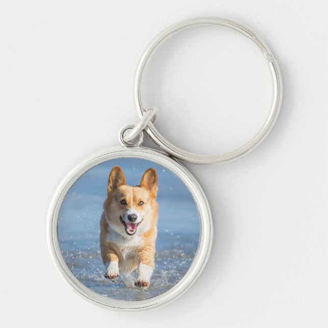 Chaveiro Cão do Corgi de Galês do Pembroke que funciona na (Frente)