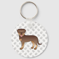 Cão E Pata De Cartoon Vermelho E Tan Rottweiler