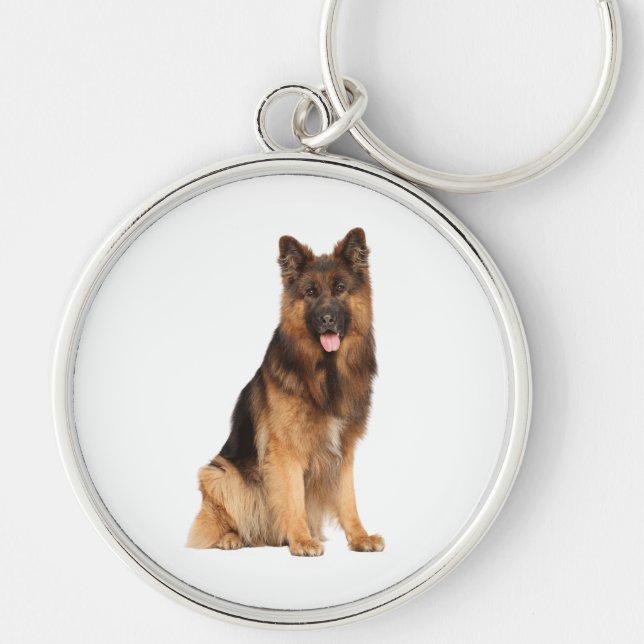 Chaveiro cão german shepherd, design de plástico, (Frente)
