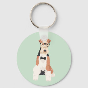 Chaveiro Cão legal do fio do Fox Terrier do hipster para