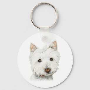Chaveiro Cão Pastel de Westie