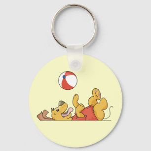 Chaveiro Cão que joga com camiseta e presentes da bola