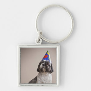 Chaveiro Cão que tem o aniversário