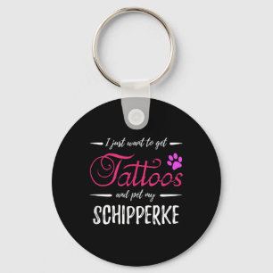Chaveiro Cão Schipperke Lover Tatto Engraçado Cachorro Mãe