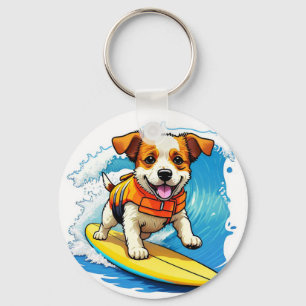 Chaveiro Cão surfador