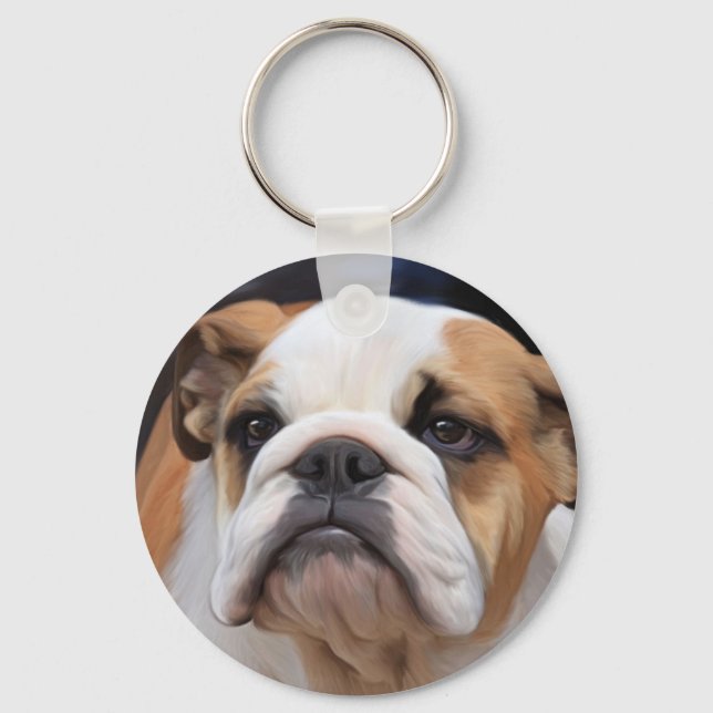 Chaveiro Cãozinho-Bulldog Britânico (Frente)