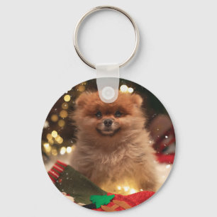 Chaveiro Cãozinho feliz de Natal