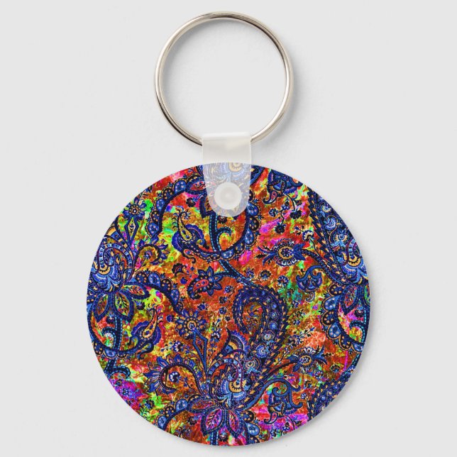 Chaveiro Capa de talão de cheques com padrão de chakra colo (Frente)