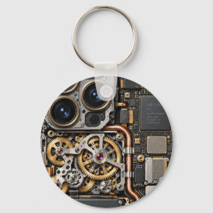 Chaveiro Capa de telefone com placa de circuito de tecnolog