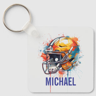 Chaveiro Capacete de Futebol Motivacional Inspirador Nome