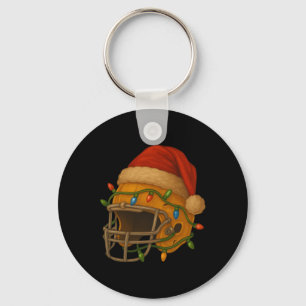 Chaveiro Capacete de Hóquei Papai Noel Luzes de Natal Xmas