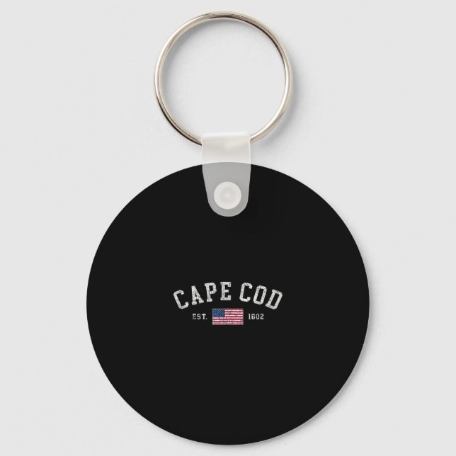 Chaveiro Cape Cod Machusetts Bandeira dos EUA Est 1602 Souv (Frente)