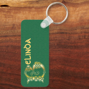 Chaveiro Capital Decorativo do Nó Celular Retangular B