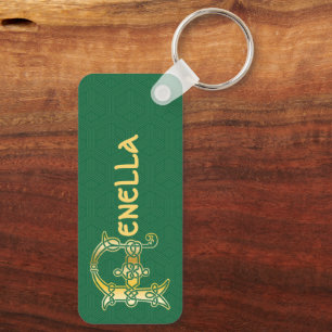 Chaveiro Capital Decorativo do Nó Celular Retangular F