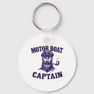 Chaveiro Capitão de Barco a Motor Camiseta Engraçado Conjun