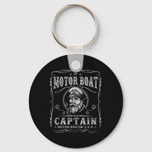 Chaveiro Capitão de Barco a Motor Engraçado Barco de Pontoo