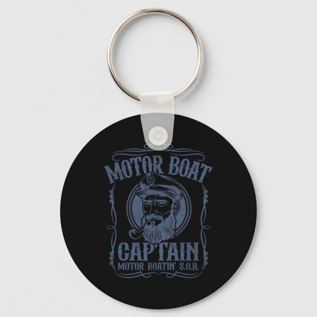 Chaveiro Capitão de Barco Motor Funny Pontoon Motor Boa (Frente)