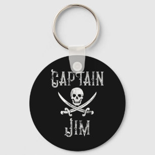 Chaveiro Capitão Jim Vintage - Barco de Crânio Pirata Perso