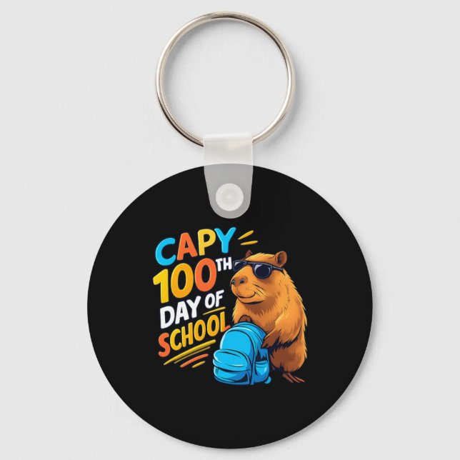 Chaveiro Capivara 100º Dia de Escola (Frente)
