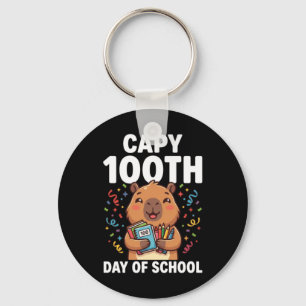 Chaveiro Capivara 100º Dia De Escola Fofa Capy Animal