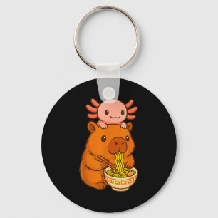 Chaveiro Capivara Anime Ramen Axolotl Gráfico Divertido Kaw