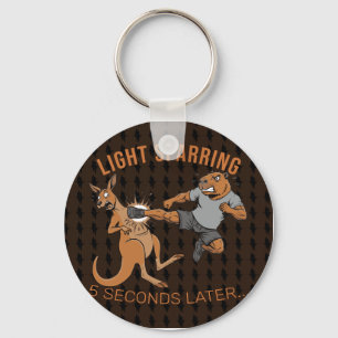 Chaveiro Capivara Engraçada vs Canguru Sparring Leve MMA Me