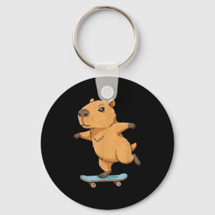 Chaveiro Capivara Patinadora Engraçada Skate Bailarina Meni
