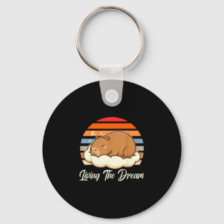 Chaveiro Capivara sleepybara vivendo o sonho retrô vintage