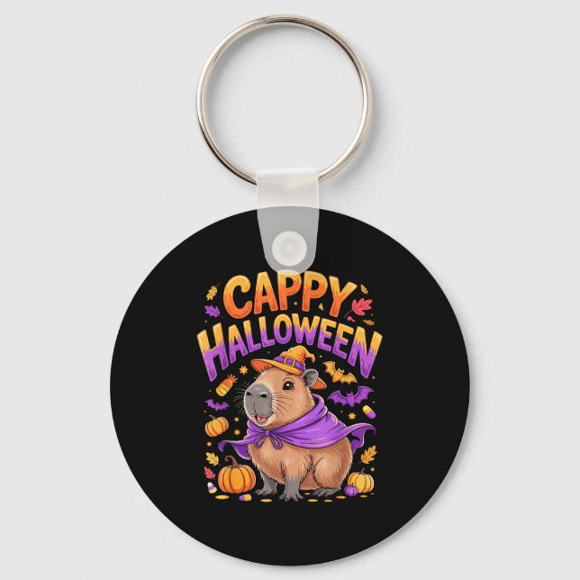 Chaveiro Cappy Halloween Capybara Witch  (Frente)