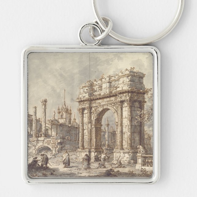 Chaveiro Capriccio com um Arco do Triunfo Romano (Frente)