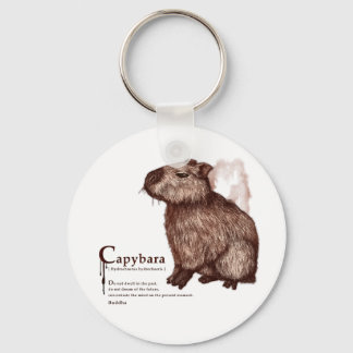Chaveiro capybara - chocolate