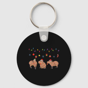 Chaveiro Capybara Merry Christmas Capybaras Lover Funny Bon
