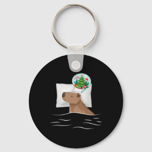 Chaveiro Capybara Sleep Night Xmas Rodent Christmas Dream C