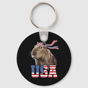 Chaveiro Capyra Usa Bandeira Patriótica Americana Homens Mu