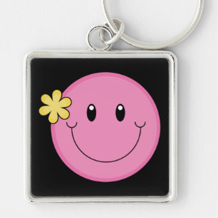 Chaveiro Cara cor-de-rosa
