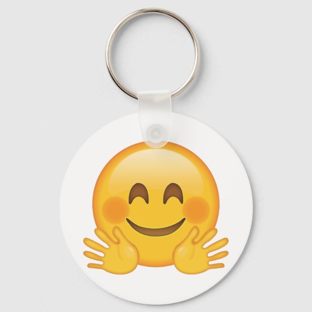 Chaveiro Cara de abraço - Emoji (Frente)