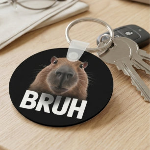 Chaveiro Cara de Capivara Engraçada Meme BRUH Animal