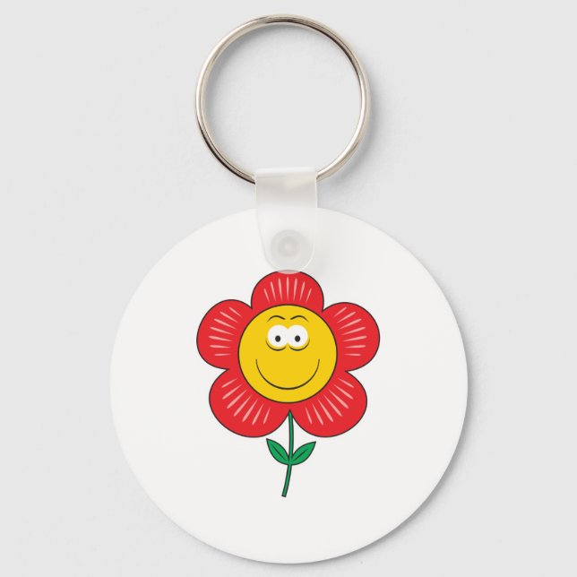 Chaveiro Cara de Flor Fofo (Frente)